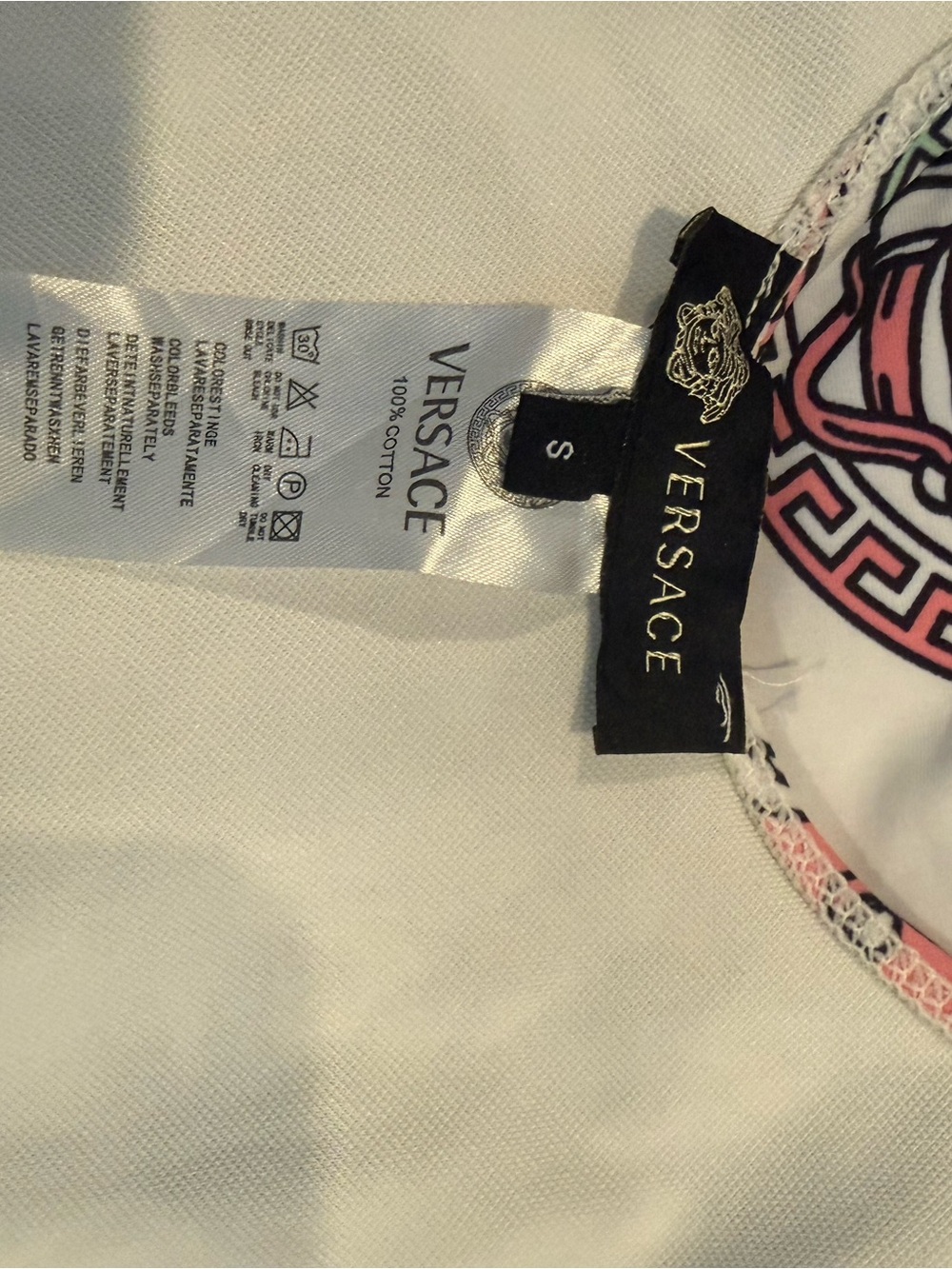 Versace White Multicolor Medusa Print One-Piece Swimsuit - Picture 3 of 5